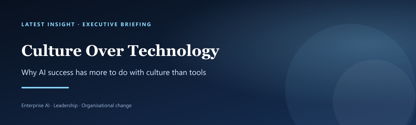 Culture over technology — why AI success depends on organisational change